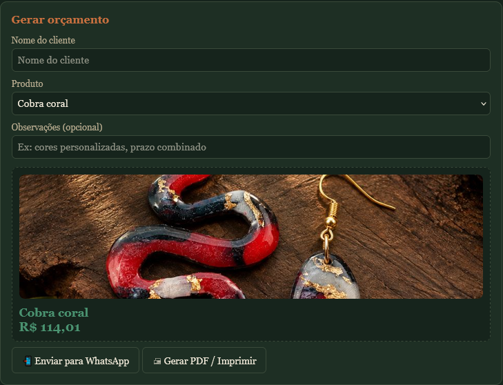 Orçamento do Manufato